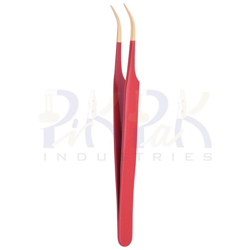 Eyelash Tweezers Gold Plated Tips