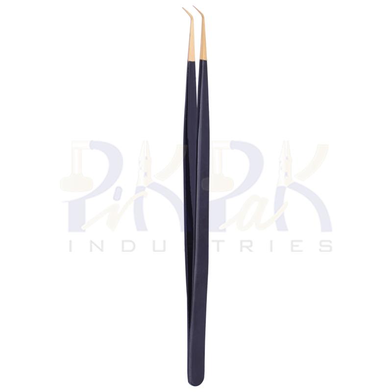 Eyelash Tweezers Gold Plated Tips