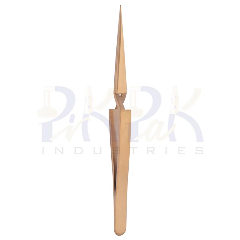 Eyelash Tweezers Gold Plated