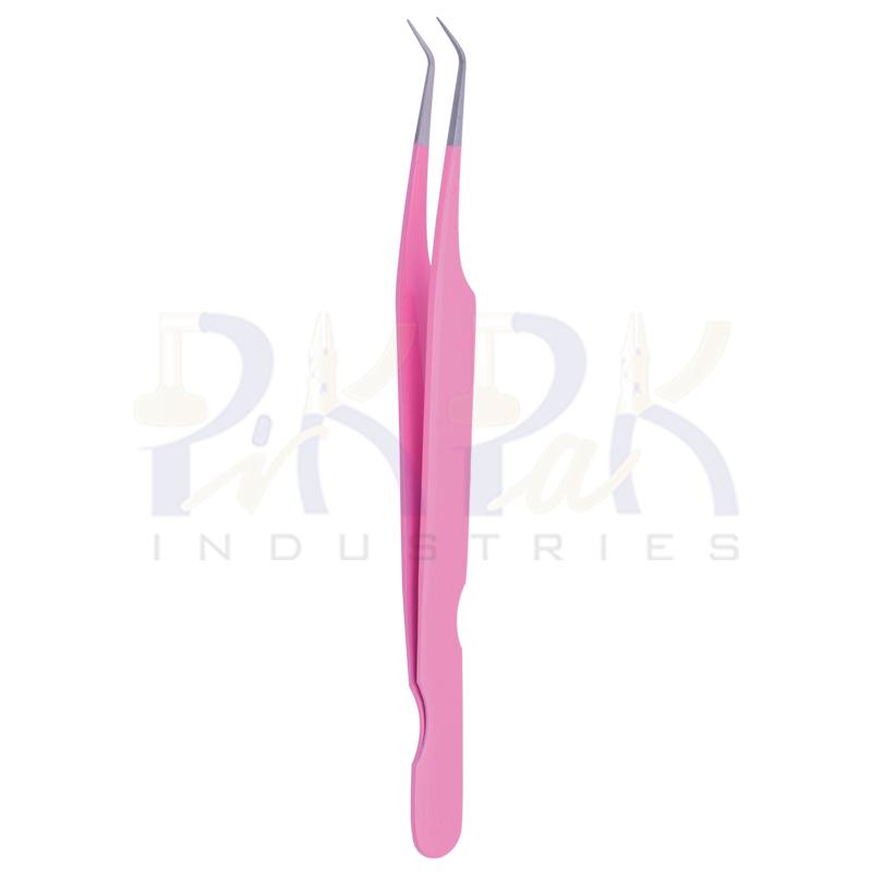 Eyelash Tweezers Stainless Steel Tips Color Coated