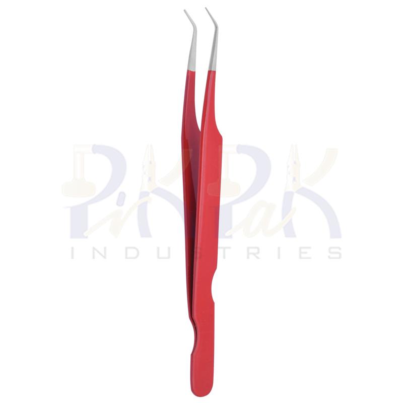 Eyelash Tweezers Stainless Steel Tips Color Coated