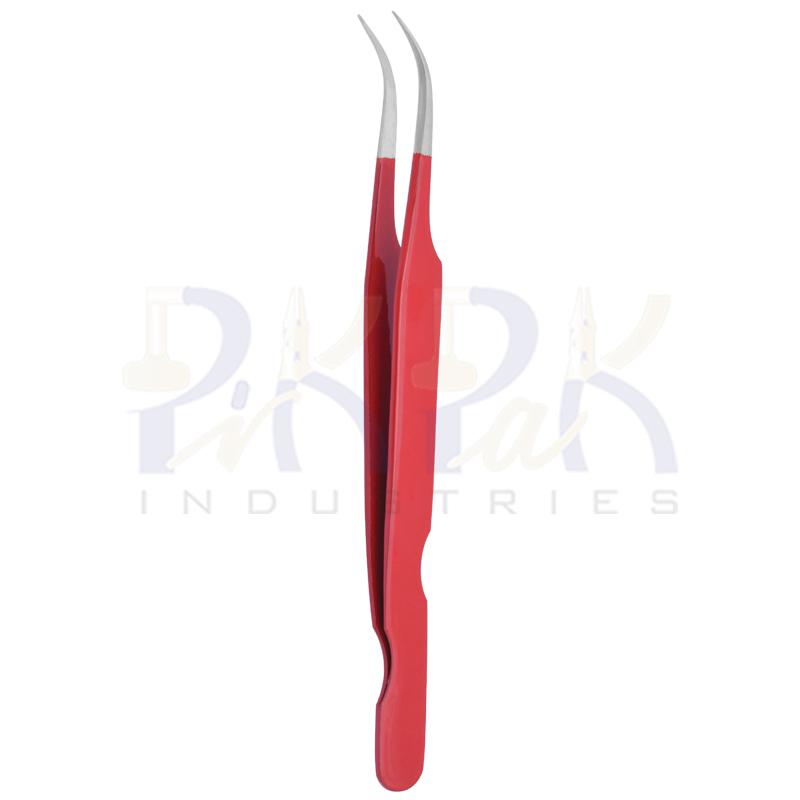 Eyelash Tweezers Stainless Steel Tips Color Coated