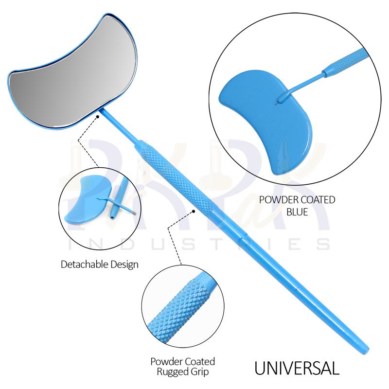 Eyelash Extension/Inspection Universal Large Mirror (Half Moon)
Blue Bowder Color Coated