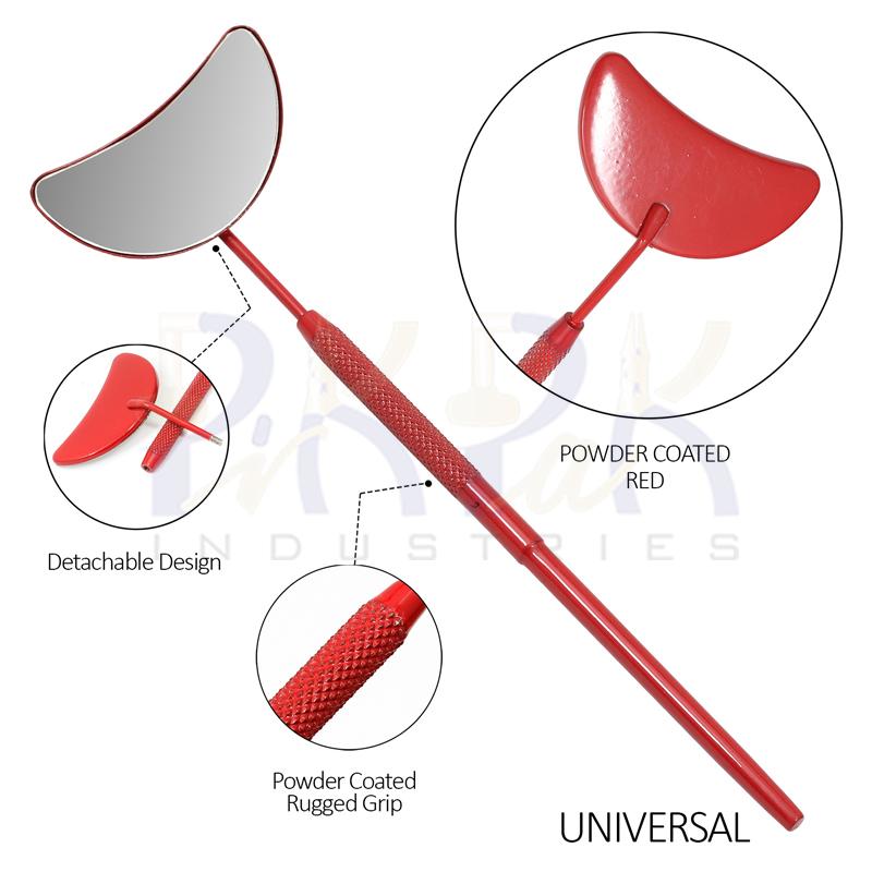 Eyelash Extension/Inspection Universal Small Mirror (Half Moon)
Red Bowder Color Coated