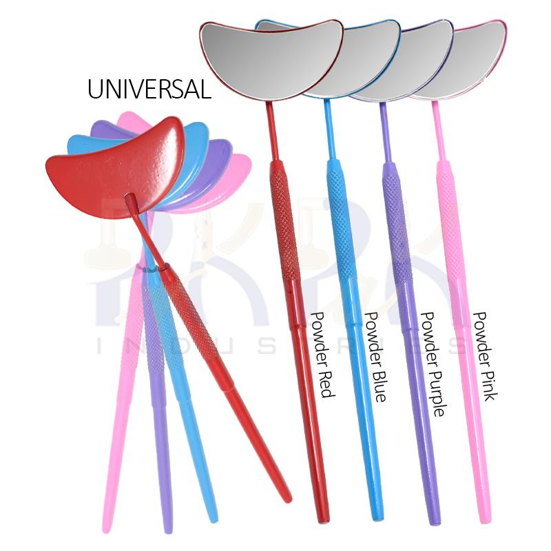 Eyelash Extension/Inspection Universal Small Mirror (Half Moon)
Set of 4 Pcs Red, Pink, Purple, Blue,
Bowder Color Coated
