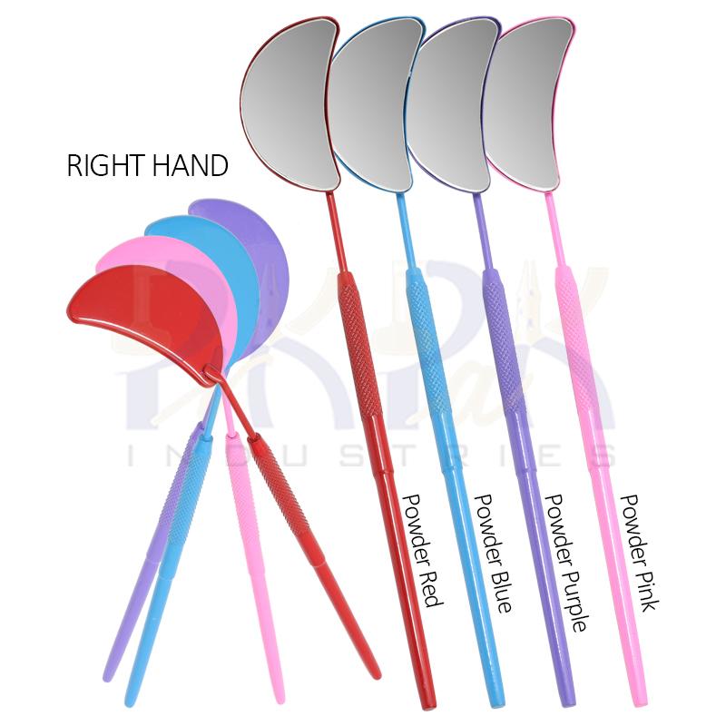 Eyelash Extension/Inspection Right Hand Small Mirror (Half Moon)
Set of 4 Pcs Red, Pink, Purple, Blue,
Bowder Color Coated