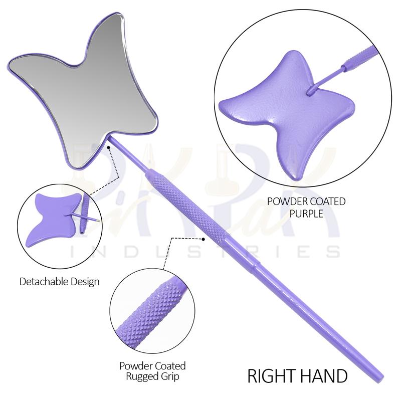 Eyelash Extension/Inspection Universal Mirror (Butterfly)
Purple Bowder Color Coated