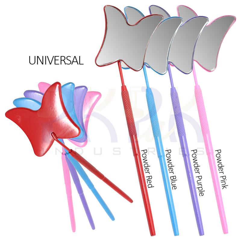 Eyelash Extension/Inspection Universal Mirror (Butterfly)
Set of 4 Pcs Red, Pink, Purple, Blue,
Bowder Color Coated