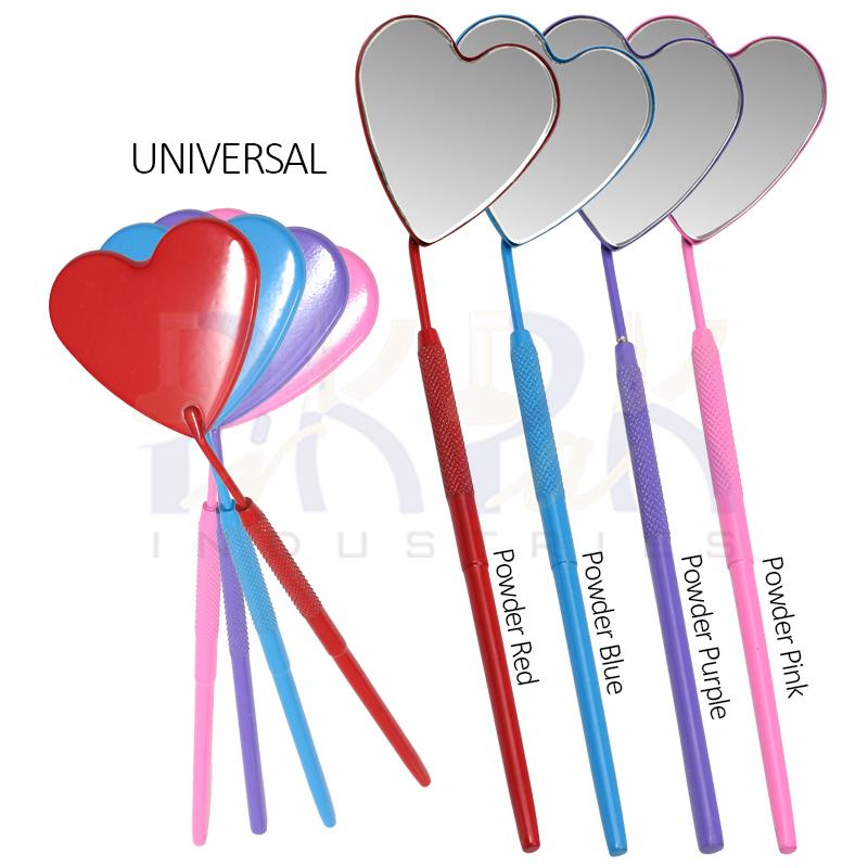 Eyelash Extension/Inspection Universal Mirror (Heart)
Set of 4 Pcs Red, Pink, Purple, Blue,
Bowder Color Coated