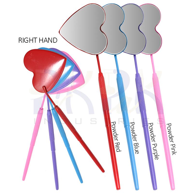 Eyelash Extension/Inspection Right Hand Mirror (Heart)
Set of 4 Pcs Red, Pink, Purple, Blue,
Bowder Color Coated