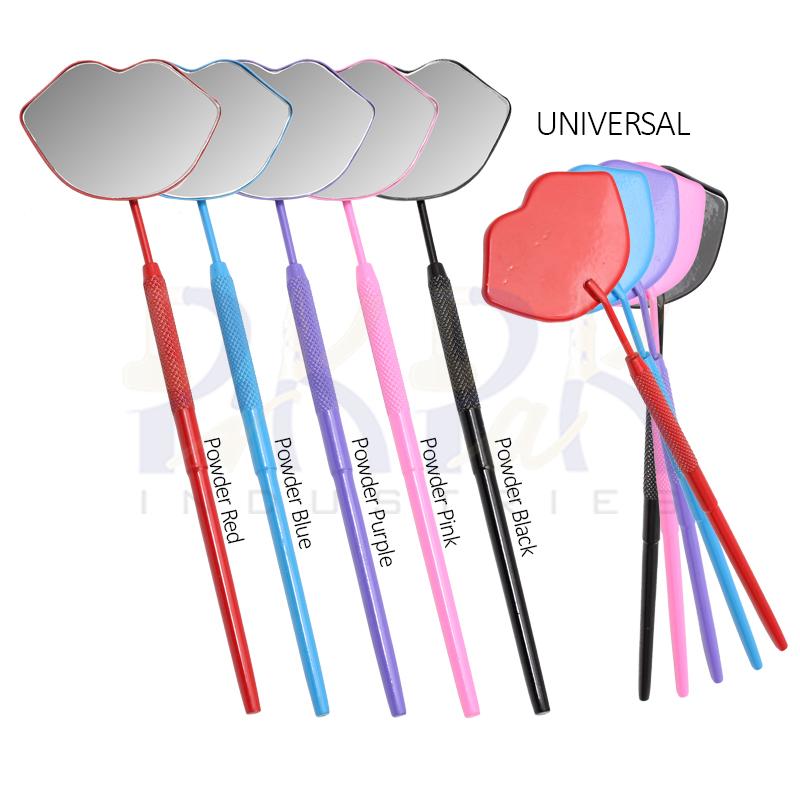 Eyelash Extension/Inspection Universal Mirror (Lip)
Set of 6 Pcs Red, Blue, Purple, Pink, Black, 
Multi Bowder Color Coated