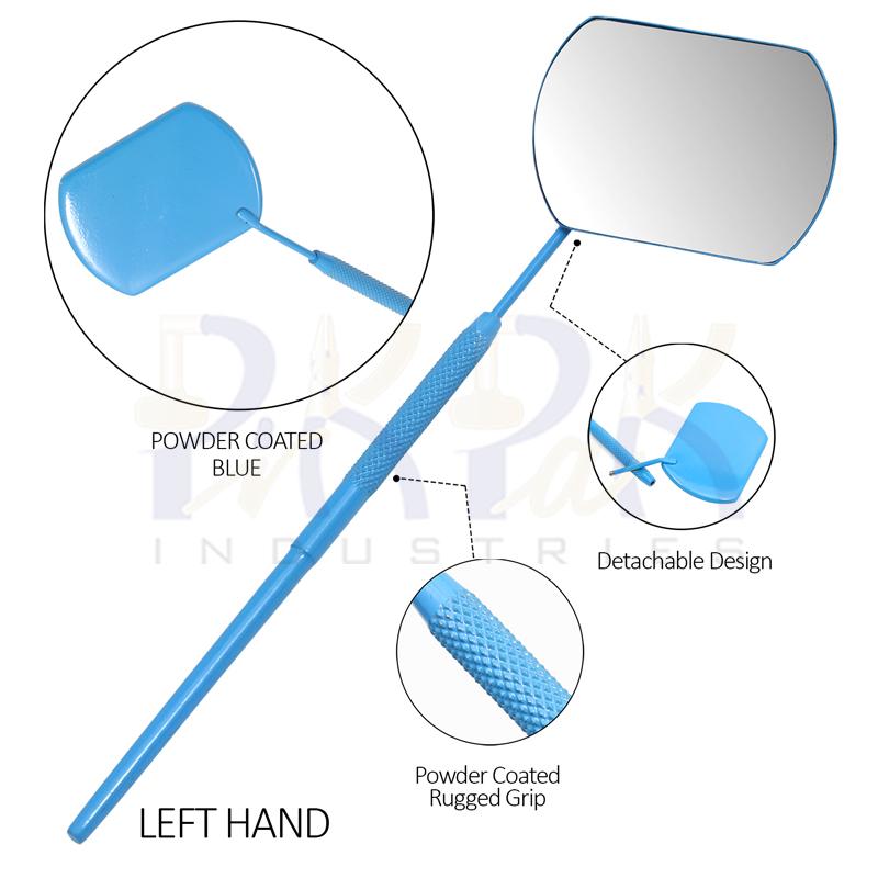 Eyelash Extension/Inspection Left Hand Large Mirror (Rectangle)
Blue Bowder Color Coated