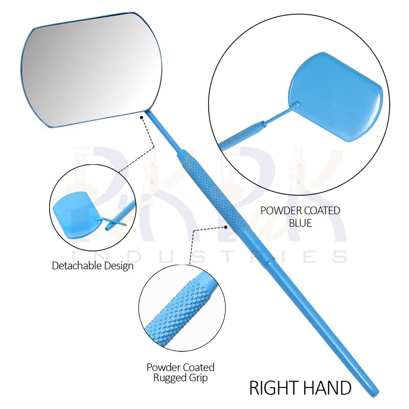 Eyelash Extension/Inspection Right Hand Large Mirror (Rectangle)
Blue Bowder Color Coated