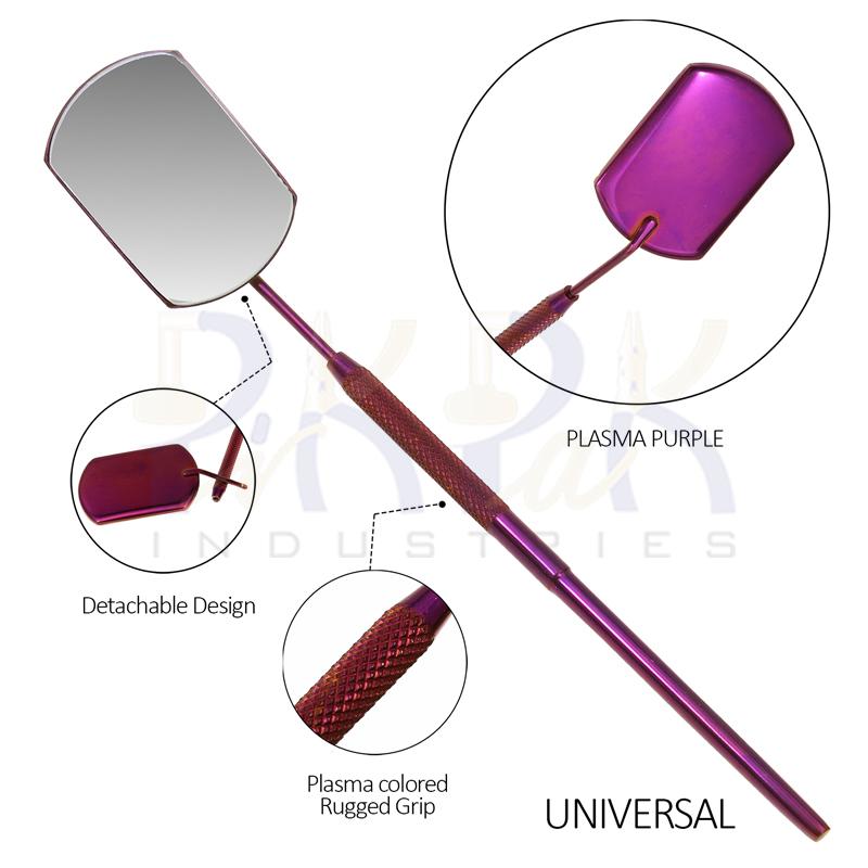 Eyelash Extension/Inspection Universal Small Mirror (Rectangle)
Purple Plasma Color Coated