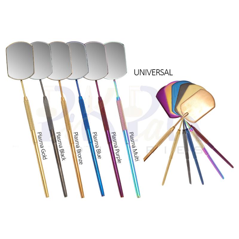 Eyelash Extension/Inspection Universal Small Mirror (Rectangle)
Set of 6 Pcs Gold, Black, Bronze, Blue, Purple, 
Multi Plasma Color Coated