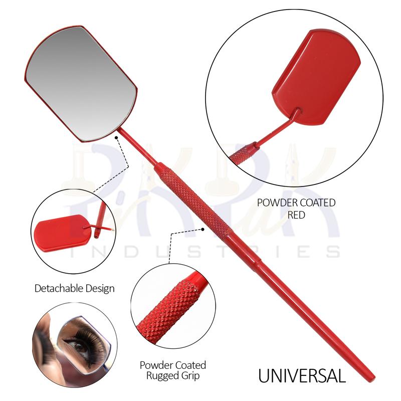Eyelash Extension/Inspection Universal Small Mirror (Rectangle)
Red Bowder Color Coated