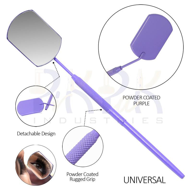 Eyelash Extension/Inspection Universal Small Mirror (Rectangle)
Purple Bowder Color Coated